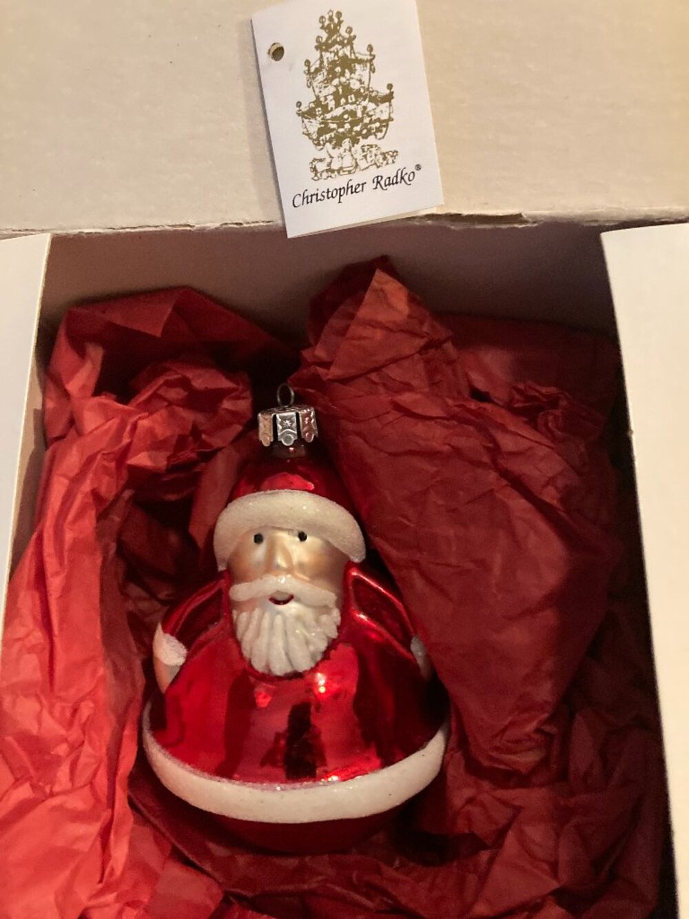 Christopher Radko Santa ornament